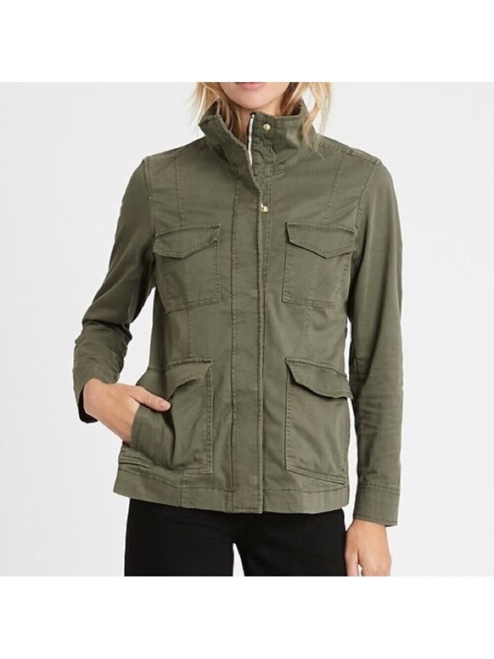Banana Republic Classic Utility Jacket in Army Green